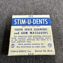 Vintage Stim-u-dents Interdental Stimulators Cleaner And Gum Massager - £3.85 GBP