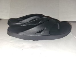 OOFOS Mens OORIGINAL Sandal Slide Flip Flop Thong Black Preowned Size M1... - £27.20 GBP