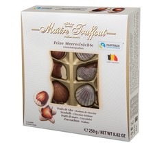 Maitre Truffout  Chocolate Bar PRALINES SEA SHELLS WHITE GIFT BOX 250g - £10.85 GBP