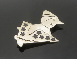 925 Sterling Silver - Vintage Shiny Snowman &amp; Christmas Tree Brooch Pin - BP7546 - £27.40 GBP