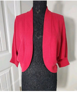 Ann Taylor Loft Jumper Red Cashmere Dolman Sleeve Medium Cardigan Sweate... - $75.00