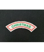 Boy Cub Girl Scouts 3.5&quot; Embroidered Christmas Tab Patch Green Red White - £7.85 GBP
