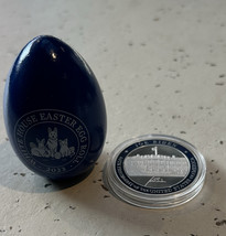 WHITE HOUSE BIDEN 46th PRES CHALLENGE COIN + 2023 EASTER BLUE WOOD EGG S... - $36.90