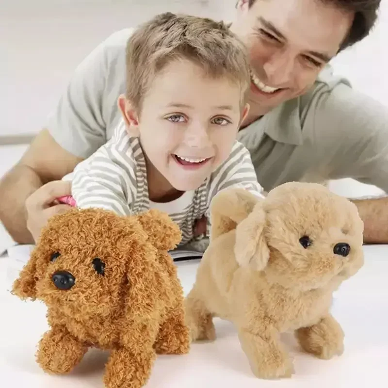 Baby Toy Dog That Walks Barks Tail Wagging Plush Interactive Electronic Pets - £10.70 GBP