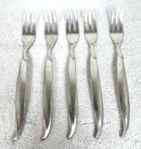 Vintage 1847 Rogers Flair Silverplate 3 Tine Cocktail Forks 4 Forks Plus... - $18.32