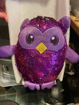Shimmeez Oliver The Owl 8&quot; Plush w/Reversible Sequin *Pre-Owned* jjj1 - $186.40 MXN