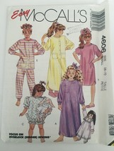 McCalls Sewing Pattern 4606 Girls Nightgown Pajamas Sleepwear Bootees Sz S 6-7  - $4.99