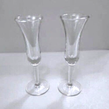 Set Of 2 Vtg Tulip Cordial Liquor Apertif Clear Shot Glasses 6&quot; - $130.08 MXN