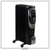 Optimus H6015l 3-Speed Black Digital 7-Fin Oil Radiator Heater 90° Oscillation - £68.33 GBP