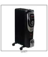 Optimus H6015l 3-Speed Black Digital 7-Fin Oil Radiator Heater 90° Oscil... - $116.41 CAD