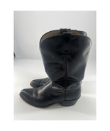 Vintage Cowboy Boots Mens Size 12 Black Leather Western Cowboy Rodeo - $93.81 CAD