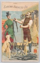 Victorian Trade Card Eureka Harness Oil L. D. Mix Oil Naptha Co. Cleveland Ohio - $12.36