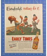 Vintage Print Ad Early Times Kentucky Bourbon Whisky Baseball Catch 13.5... - £12.52 GBP