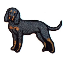 Black and Tan Coonhound Dog Patch Iron on No Name - £4.89 GBP