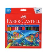 Faber-Castell Water Color Pencils with Paint Brush - Pack of 24 (Assorted) - £11.64 GBP