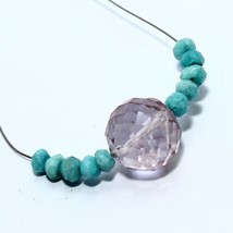 Amethyst Faceted Round Amazonite Beads Briolette Natural Loose Gemstone Jewelry - $6.79