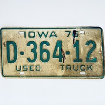 1976 United States Iowa Used Truck Dealer License Plate D-364-12 - $18.80
