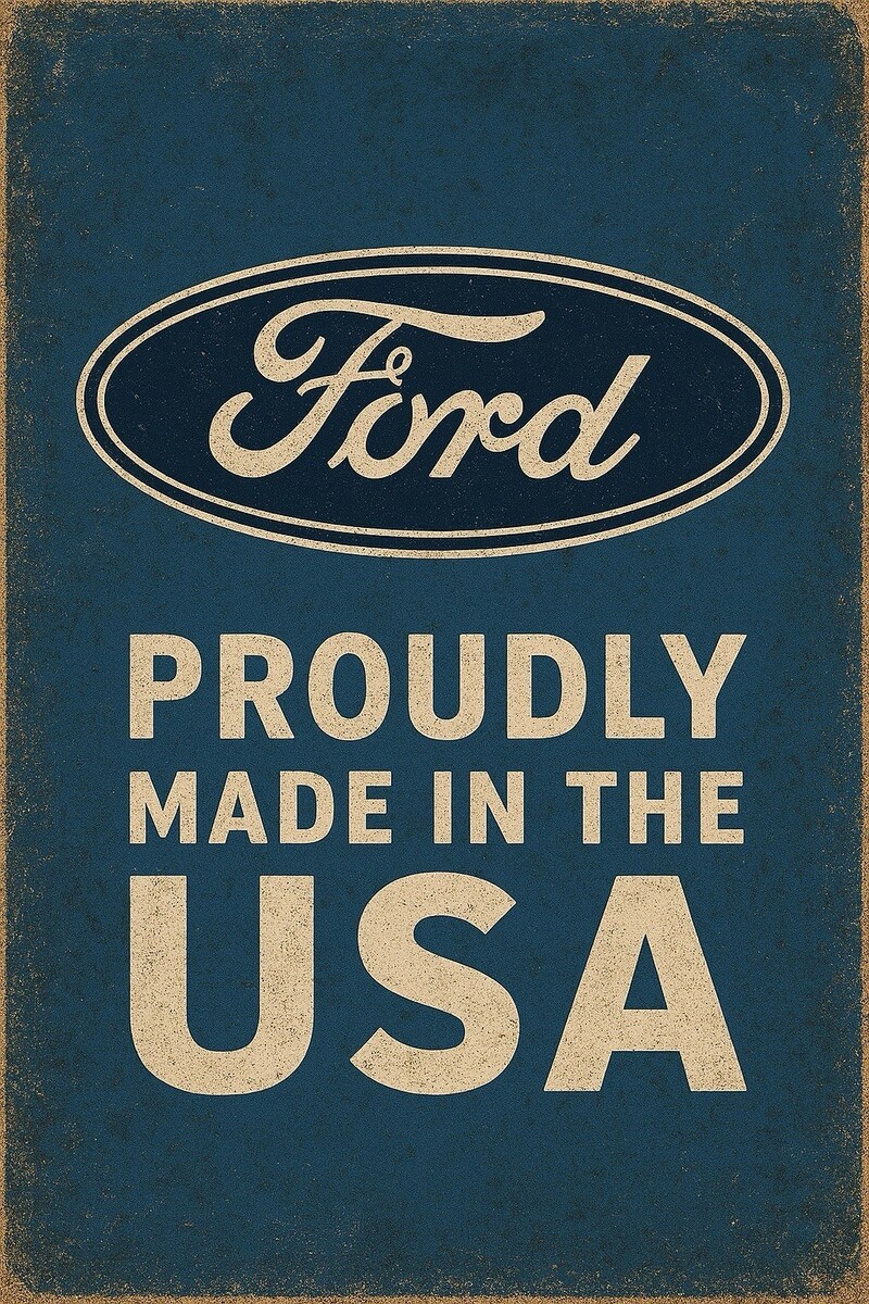 Ford USA Service  Genuine Parts Metal Sign 8x12in  Garage Car Mustang - $24.74