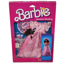 VINTAGE 1986 MATTEL BARBIE ROMANTIC WEDDING PINK DRESS W/ FLOWERS # 3105... - £22.78 GBP