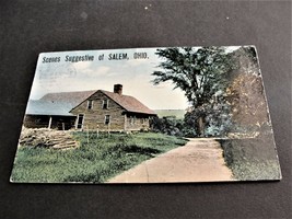 Scenes Suggestive of Salem, Ohio-George Washington One cent-1917 Postcard. RARE. - £42.81 GBP