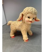 Vintage Kitschy Sun Rubber Co. 1961 Lamb Figurine with rollers Under Feet - €25,02 EUR
