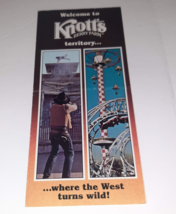 Vtg 1977 Knott&#39;s Berry Farm Park Map Poster Brochure - $9.90