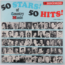 50 Stars!, 50 Hits! Of Country Music - 1966 Mono 2x 12&quot; LP Vinyl Record CMS - $5.54