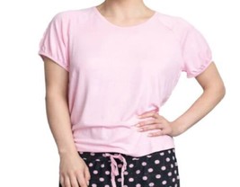 Muk Luks Womens Short Sleeves Pajama Top Only,1-Piece,Size Small,Pink - £30.34 GBP