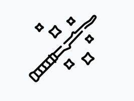 Magic wand Icon sticker instant download svg,png,psd,eps,jpeg - £3.58 GBP