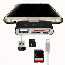 4in1 USB Type C Type-C Adaptor Micro SD Micro USB OTG Card Reader Chargi... - £6.80 GBP
