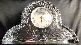 Princess House Wildflowers Vintage Crystal Mantel Clock 24% Lead - $46.75