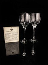 Faberge Bristol Clear Crystal Wine Goblets NIB - £389.24 GBP