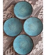 Elama Pryce ~ Four (4) Melamine ~ Teal ~ Speckle Design ~ 8" Salad Plates - $40.00