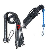 Pack of 2 Handmade Genuine Bull Hide Leather Braided Tails BDSM Slapper - €35,37 EUR
