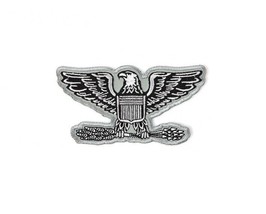 COLONEL EAGLE INSIGNIA 4&quot; x 2-1/8&quot; iron on patch (5772) Military Veteran (D10) - £6.18 GBP