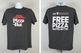 Pizza Hut Rewards Free Pizza Tastes Better T Shirt Mens Medium Gray - £17.11 GBP
