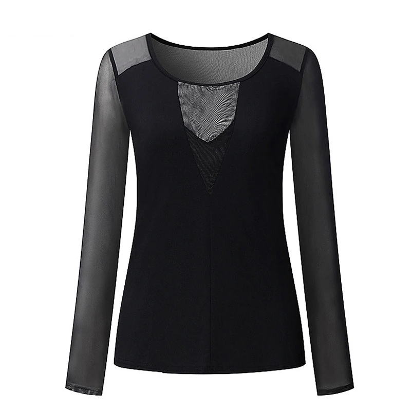 V-Neck Transparent  Women&#39;s Blouse Shirt Long Sleeve work  Ladies Tops  Spring S - £85.94 GBP
