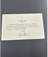 OBAMA WHITE HOUSE  ANNIVERSARY (any) CARD SIGNED BARACK OFFICIAL GREETIN... - $795.15 MXN