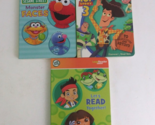 Lot Of 3 Leap Frog Tag Junior &amp; Leap Reader Junior Disney &amp; Sesame Stree... - £9.14 GBP