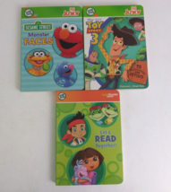 Lot Of 3 Leap Frog Tag Junior &amp; Leap Reader Junior Disney &amp; Sesame Stree... - £9.31 GBP