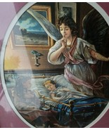 Guardian Angel with Children Framed Magic Effects Bedtime Peace Shiny Fo... - $13.86