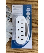 Utilitech 3 Outlet Lighted Cube Adapter White 15 Amp Basic Plug Fast Ship - $5.46 CAD
