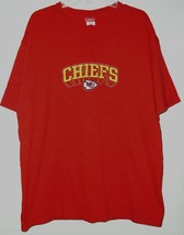 Kansas City Chiefs Football Embroidered T Shirt NFL Team Logo Size X-Large - $109.99