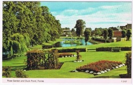 Postcard Rose Garden &amp; Duck Pond Forres Scotland UK - £2.28 GBP