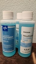 *3-Bottles* Medline &amp; McKesson Mint Fresh AlcoholFree Mouthwash 4.0 Oz C... - £19.27 GBP