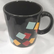 Waechtersrach West Germany Vintage Black Bue Red Gold Geometric Mug 10 O... - $11.05