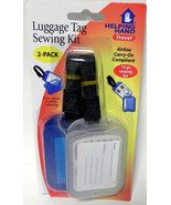 2 Pack Luggage Tag Sewing Kit Combo Travel Set Airline Carry On Compliant - £6.20 GBP