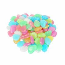 moinkerin 100 Pcs Colorful Luminous Cobblestones, Glowing Pebbles Stones Glow in - £58.99 GBP