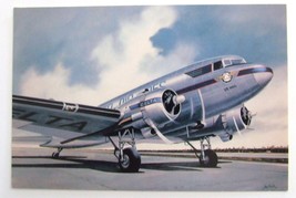 Framed 4&quot; X 6&quot; Painting of a 1935 Delta Airlines Douglas DC-3.  Hang or display - £8.63 GBP