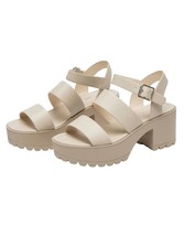 Soda open toe platform sandals in Sand - size 6 - £25.87 GBP